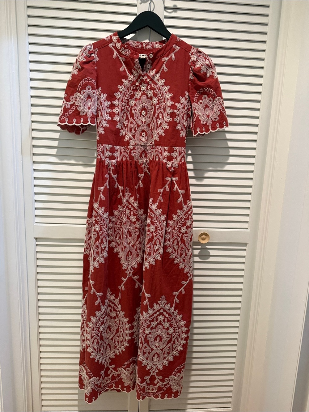 Boden Maxi Dress with White Embroidered Motif
